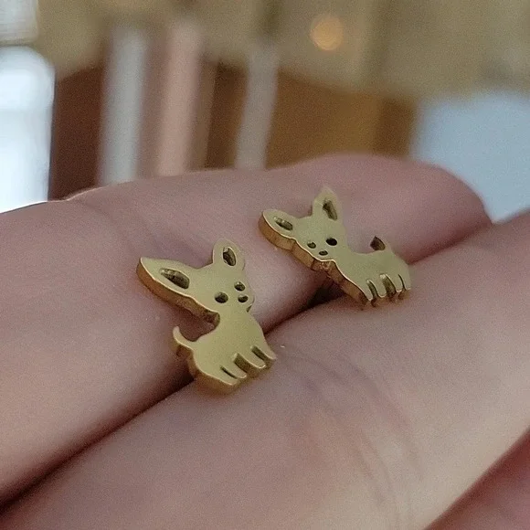 Terrier Toy Breed Stud Earrings - Picture 3 of 4